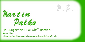 martin palko business card